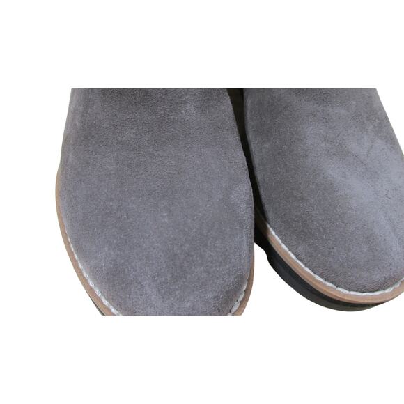 Eileen Fisher Gray Suede Slip On Platform Loafer Size 7 Pull Tab Round Toe NWOB - Picture 5 of 10